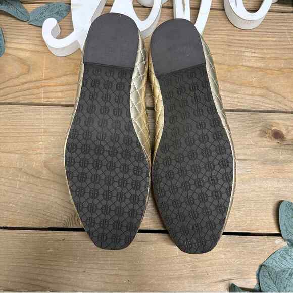 Lilly Pulitzer Quilted Just Another Ballet Ballerina Gold Knot Shoes Flats Sz 7 - Picture 3 of 10